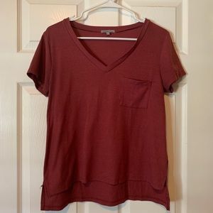 Charlotte Russe ribbed tee with pocket